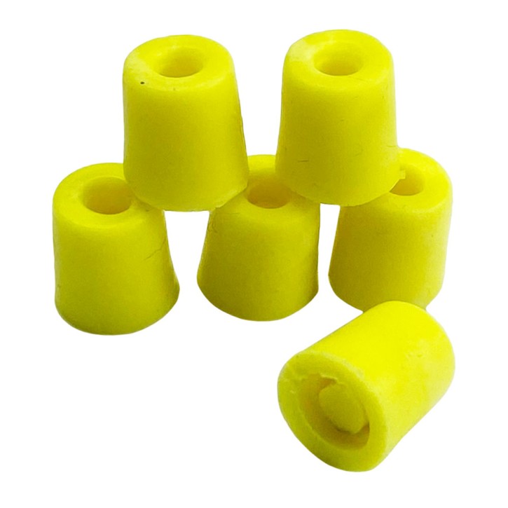 Tappi salvafiletto in plastica (M8 / 20 pezzi per confezione / giallo / per ferri di cavallo con inserto filettato nel rivestimento in gomma)