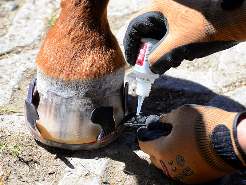 Coller une protection de sabot alternative au sabot