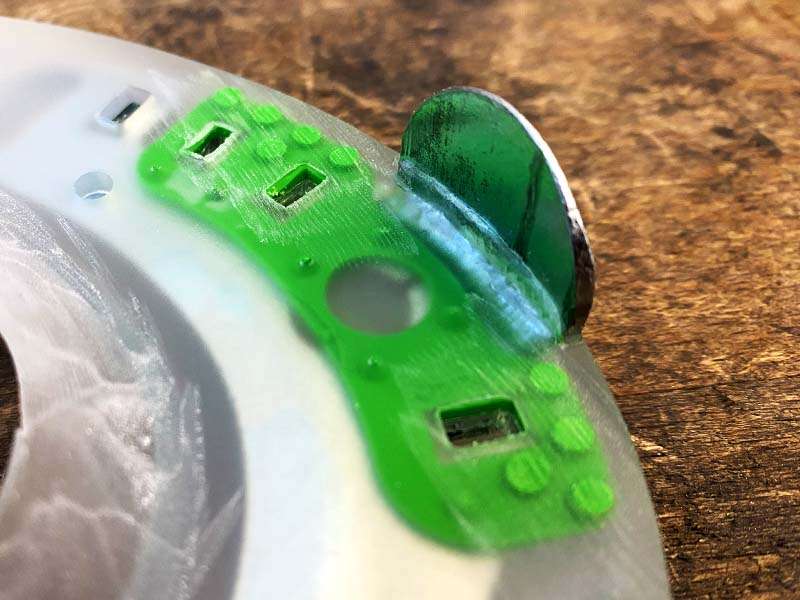 Horseshoe after the knobs have been removed.