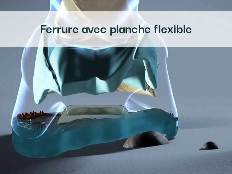 Flexibilité de la barre en plastique du fer composite régulier lorsqu'un cheval marche sur une pierre.