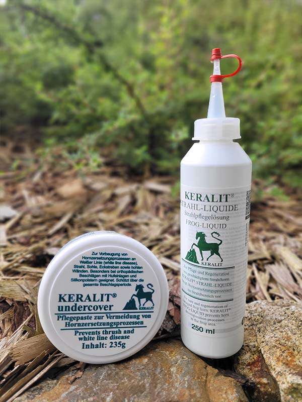 KERALIT® Frog Liquid and KERALIT® Undercover are positioned side by side.