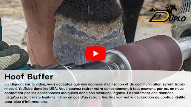Vidéo sur le remplacement de la bande abrasive du Hoof Buffer.