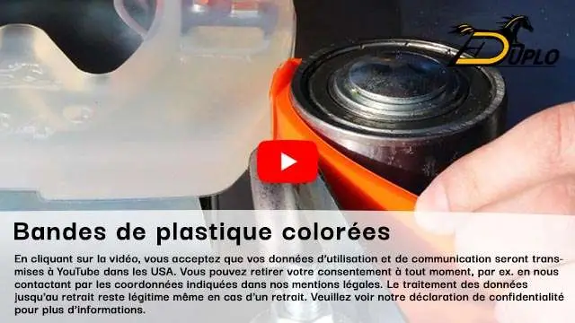 Vidéo : soudage de lanières de couleur en plastique sur un fer avec revêtement en plastique.