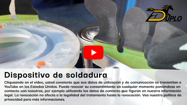 La máquina de soldadura para el herraje pegado, una herradura y las lengüetas adhesivas Wolf Busch soft
