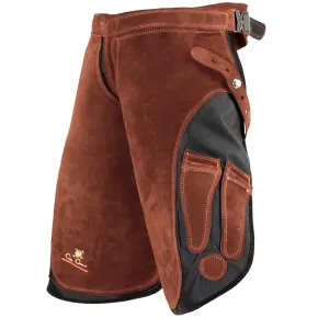 Farrier Apron Con Cuero – Elite (brown / short) – Synthetic Base + Suede